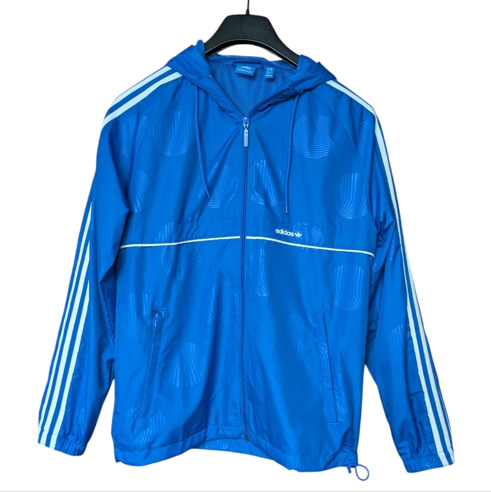 Adidas Osaka Windbreaker Blue Mens Size Small